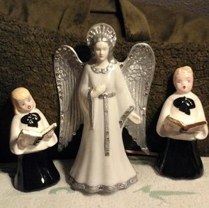 Lovely Vintage Angel & Choir boy&girl Vignette